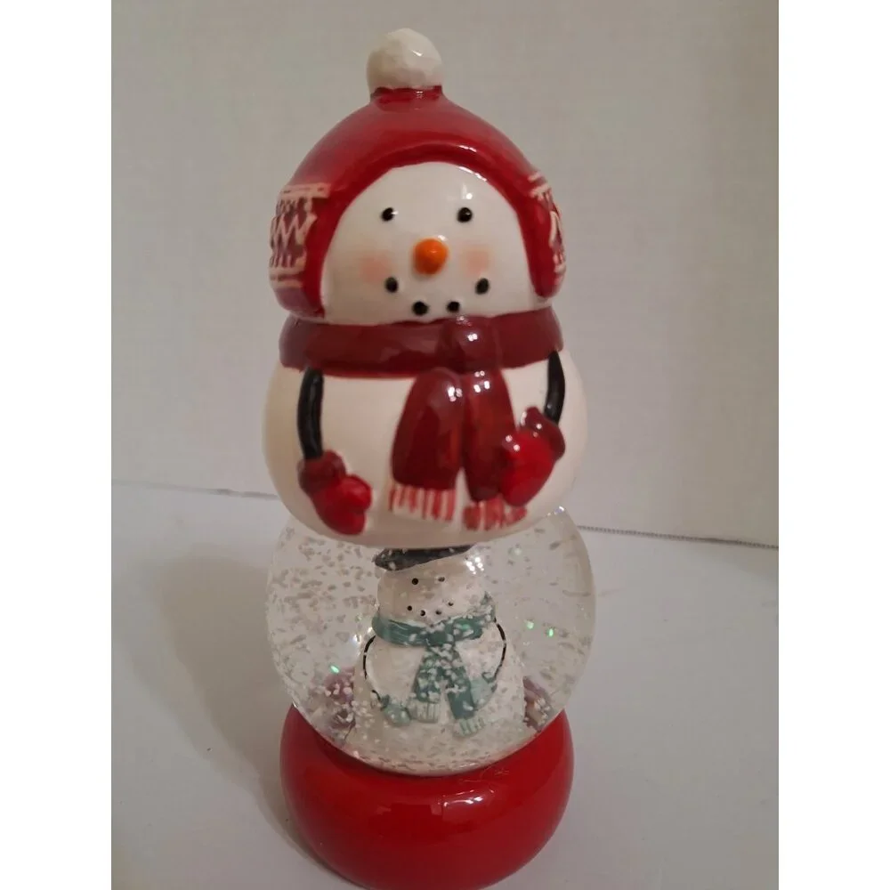Snowman Snowglobe Christmas‎ Ornament